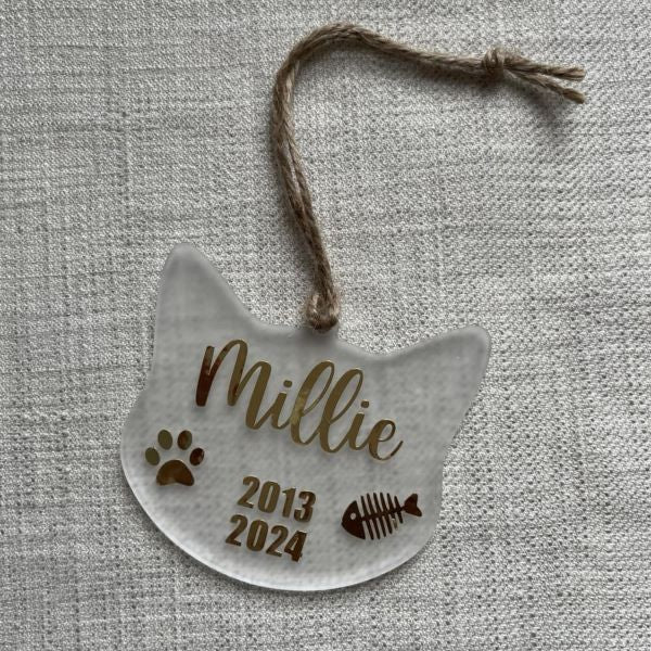 Cat Head Memorial Tree Decoration