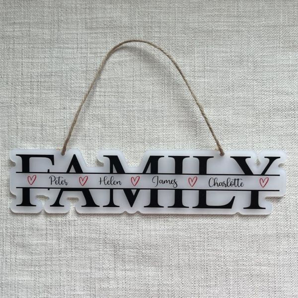 Family Plaque with Names